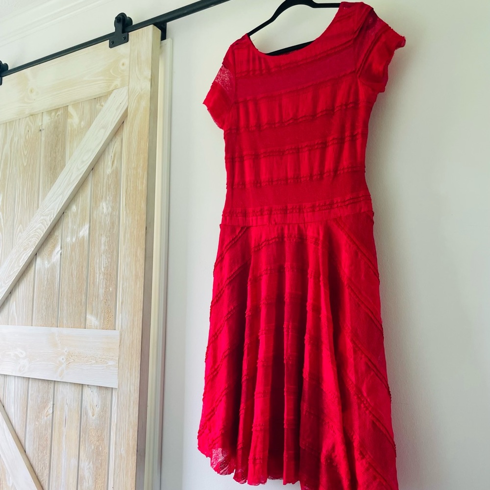 Red n’ Ready Ruffle Dress
